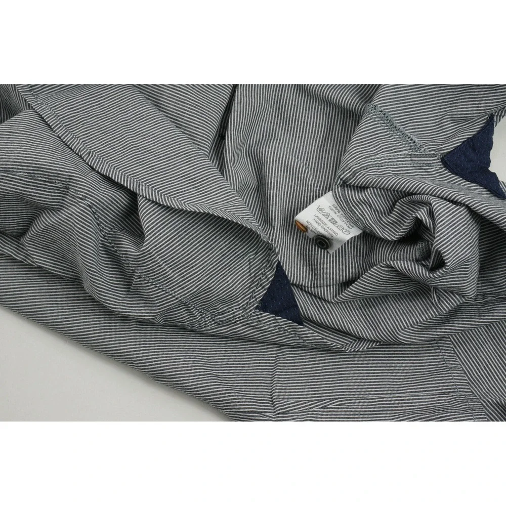 New Alessandro Lamura Men's XL Long Sleeve Oxford Cotton Striped Button Up Shirt